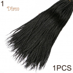 60 cm pikk, pehme heegeldatud punutud s&uuml;nteetiline juuksepikendus v&auml;rviplokk parukas hobusesaba 1#