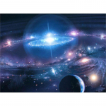 Teemantmaal Maastik Space Star DIY Teemanttikandid Rhinestone'i kodukaunistuse pilt 20X30CM