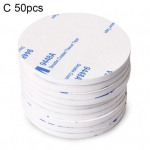 50 tk Tugev kahepoolne vahtteip Kodukleepuv seinakinnitus &uuml;mmargune kandiline pad C valge