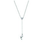 Les Tr&eacute;sors De Lily [F1344] - Collier Argent 'Dauphin' argent&eacute; - 45x8 mm h&otilde;be