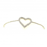 Les Tr&eacute;sors De Lily [L2010] - Bracelet Plaqu&eacute; or 'Love' blanc kuld