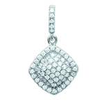 Les Tr&eacute;sors De Lily [L3938] - h&otilde;bedane ripats 'Sissi' h&otilde;bevalge (roodiumiga kaetud) - 10x10 mm valge