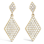 Les Tr&eacute;sors De Lily [L7033] - kullatud k&otilde;rvar&otilde;ngad  Sissi  valgest kullast - 24x10 mm valge