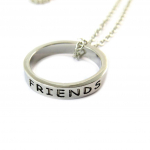 Les Tr&eacute;sors De Lily [N8825] - Collier cr&eacute;ateur 'Forever Friends' argent&eacute; h&otilde;be