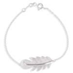 Les Tr&eacute;sors De Lily [Q4600] - Bracelet Argent 'Boho' blanc argent&eacute;  - 30x14 mm h&otilde;be