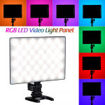 YONGNUO YN300 Air II LED-videovalgusti paneel RGB 3200K-5600K fotograafia t&auml;itelamp 10 valgustus must