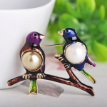 Blucome Fashion, kaks lindu, kujuga n&ouml;&ouml;pn&otilde;elad, v&auml;rvilised emailiga imitatsioonid, p&auml;rlid, loomad, harakas, prossid, naiste pidulikud &uuml;likonnad, r&otilde;ivad, aksessuaarid mitmev&auml;rviline