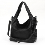 Naiste &otilde;lakott 100% ehtsast nahast elegantne messengeri ostukott Tote Hobos must kohv must