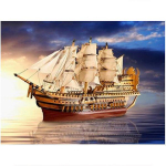 T&auml;ielik 5D isetehtud teemantmaaling merepurjetamine teemanttikandid t&auml;ispistes ristpistes kodukaunistus k&auml;sitsi valmistatud kingitus 20x30cm