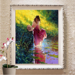 5D Teemantmaal Ristpistes Teemanttikandi Komplekt Kunst Pilt kividest n&auml;put&ouml;&ouml; Kingitus Kodukaunistus Full Round 20X30CM