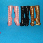 3 paari/partii Nukutarvikud Hole Design Kingad K&otilde;rge kontsaga kingad Monster High Dollsile Mood k&otilde;rged saapad Monster Dollsile mitmev&auml;rviline