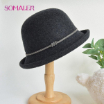 SOMALER Talvine elegantne pidulik Fedora k&uuml;bar, villane vilt, Fedoras naiste s&uuml;gism&uuml;tsid, villased &auml;mbrik&uuml;barad