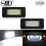 2tk Xenon White LED auto numbrim&auml;rgi tuled Canbus jaoks BMW E60 E39 E61 E70 E71 E72 E82 E84 E88 E90 E91 E92 E93 12V