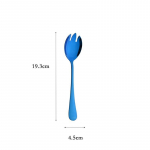 Sinine s&ouml;&ouml;giriistade komplekt roostevabast terasest kaasaskantav k&ouml;&ouml;k kooki k&uuml;hvel teeninduskahvel lusikas kurn lusikas salati kahvel lauan&otilde;ud 1Pc cake shovel sinine