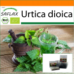 SAFLAX - Aed kotis - Orgaaniline - N&otilde;ges - 2000 seemet - Substraadiga sobivas p&uuml;stises kotis - Urtica dioica