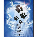 5D Teemantmaal Tikand Heaven Dogs T&auml;ispuuritud &uuml;mmargune Teemantmosaiik Ristpistes Kingitus Full Round 20x25CM