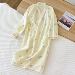 Jaapani stiilis kimono pidžaamad suvine uus 100% puuvillane marli pidžaama &ouml;&ouml;s&auml;rk naistele SPA yukata koduriided pikad pidžaamad naistele L