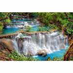 5D DIY teemantmaaling juga maastik rhinestone mosaiik kunstipilt t&auml;is teemanttikandid maastiku ristpistes komplekt Full Round 20x30CM