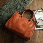 Johnature ehtsast nahast suur k&auml;ekott Naiste kott Naturaalsest pehmest veisenahast vabaaja kandik &uuml;hev&auml;rvilised lihtsad &otilde;lakottid punakaspruun