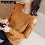 S&uuml;gisene naiste kudumid, pikkade varrukatega lahtised l&uuml;hikese kaelusega pullover kampsun &otilde;huke p&otilde;hjaga s&auml;rk 2XL parkkoor