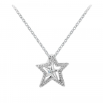 Pave as&uuml;mmeetriline Star Collier kaelakee 925 Sterling Silver Clear CZ kaelakeed naistele originaal ehete kaelakeed, uued 45 cm