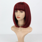 MERISIHAIR naiste l&uuml;hike sirge Bob pruun parukas koos tukkidega s&uuml;nteetilisest kiust &otilde;lgade pikkusest naturaalne pruun igap&auml;evane parukas