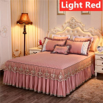 Euroopa pitsist voodi seelik Tepitud voodikate printsessile 6 v&auml;rvi t&auml;is/kuninganna/kuningaga Pehme ja mugav voodipesu Mattress cover 150x200cm