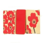 Les Tr&eacute;sors De Lily [R4299] &ndash; k&auml;sitsi valmistatud k&auml;ev&otilde;ru  Mistinguette  punane beež (Sakura) - 45 mm punane