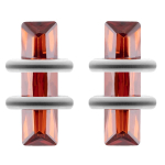 Les Tr&eacute;sors De Lily [R4781] &ndash; h&otilde;bedased punased 'Cristal' h&otilde;bek&otilde;rvar&otilde;ngad (roodiumiga kaetud)  - 10x5mm punane