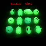 Helendavad Mini Squishy m&auml;nguasjad 50 tk Squishies Kawaii loomamustriga stressi leevendav m&auml;nguasi lastele s&uuml;nnip&auml;evakingitusteks