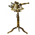 Vintage antiikstiilis mereline merenduslik astrolabe sekstant, 4-tolline messingist J.Scott messingist alusdekooriga