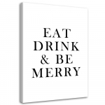 Feeby l&otilde;uenditr&uuml;kk, t&uuml;pograafia s&ouml;&ouml; joo ja ole l&otilde;bus 40x60 valge/must