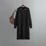 Moekunstnik POLO naiste pikk kootud sirge kleit T&otilde;mblukk Paks soe naiste maksikleit J&otilde;ulupulover Midi kleit One size must