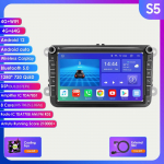 Autoraadio Hizpo 8 tolli Android AutoRadio jaoks Volkswagen VW Passat B6 B7 CC Tiguan Touran Golf Polo Skoda Seat Carplay Multimeedia GPS 2din Audio Video S5 8Core 4GB 64GB