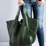 Euroopa ja Ameerika vintage uus lihtne suur kott pehmest nahast suure mahutavusega &uuml;he &otilde;laga naiste k&auml;ekott, kandekott roheline