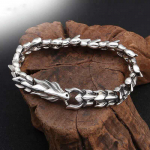 Ehtne S925 Sterling Silver Viking Ehted Heavy Dragon Scale meestele 22cm vintage punk stiilis 18cm