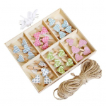 1 kast puidust kaasaskantavad puiduklambrid v&auml;rvilised multifilmid s&uuml;damekujulised seinafotoklambrid majapidamistarbed