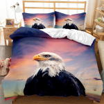 Eagle'i teemaprindiga voodipesukomplekt Kodu voodipesukomplekt Tekikate Padjakate voodilina / Kahekordne King-tuba, 2/3-osaline magamistoa kaunistus Baby 100x135cm