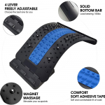 Seljakandur, seljatugi seljatugi alaseljale, 4-tasemeline seljakrakkeer | Tagasi Popper Device | Nimmepiirkond 37.5x25cm sinine/must