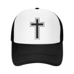 Jeesuse Katoliku Cross Trucker M&uuml;ts T&auml;iskasvanute kristlik usuline reguleeritav pesapallim&uuml;ts Unisex WoUnisex Hip Hop Snapback m&uuml;tsid Trucker Hat