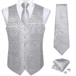 Dibangu Punane vest meestele Paisley vest Lips ja taskur&auml;tik pulmavesti komplekt pidulik &uuml;likond Vest meestele L