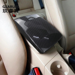 Auto Styling Keskkonsooli korrastamine K&auml;etoe kasti paneeli kaitsekatte kleebise &auml;&auml;ris BMW X3 E83 2006-2010 interj&ouml;&ouml;ri jaoks Carbon fiber Color black