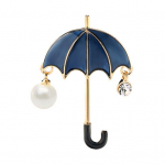 Multikas v&auml;rviline vihmavarju kujuga pross kunstp&auml;rlitest kivist n&otilde;el sall m&uuml;ts rinnam&auml;rk peomantel Aksessuaarid kingitus sinine