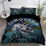 3D dinosauruste teemaline voodipesukomplekt hiiglasliku loomamustrilise udusulgede ja padjap&uuml;&uuml;riga 2/3 t&uuml;kki AU/EU/US/DE t&auml;issuuruses kodukaunistus Baby 100x135cm