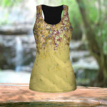 3D-sinise merevetikatr&uuml;kiga naiste treeningjooga j&otilde;usaali tr&uuml;kitud suves&auml;rgid Suures suuruses vestid 7XL must