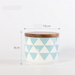 P&otilde;hjamaade geomeetrilised mustad tihendatud kaanedega purgid Keraamilised hoiupurgid Teepurgid kommik&uuml;psisepurgid Koduaksessuaarid WSHYUFEI 500ml