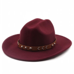 Uus villane naiste meeste l&auml;&auml;nekauboi m&uuml;ts Gentleman Lady Jazz Cowgirl nahast Cloche Church Sombrero m&uuml;tsidega 56-58CM