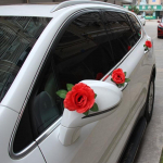Kunstlillede pulmade auto lillede pulmade autokaunistus Fotode rekvisiidid autoukse k&auml;epideme jaoks Ornament Peo&uuml;ritused Aksessuaarid Pulmakaunistus
