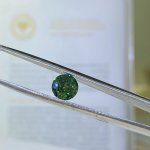 Cellacity 100 ringis l&otilde;igatud moissanite 1,0&ndash;8,0 karaati D v&auml;rvi hulgi kvaliteetsed helmed, mille l&auml;bis GRA-ga teemanttester 6.5MM - 1 CT(1 pcs) roheline