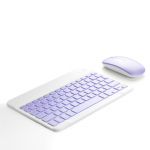 Juhtmeta Bluetoothi ​​klaviatuuri hiir Androidi jaoks iOS Windows Phone tahvelarvuti iPad Air Pro Pad Xiaomi Redmi Pad / Mi Pad 5 Pro / 4 Plus tahvelarvuti jaoks With Mouse lilla